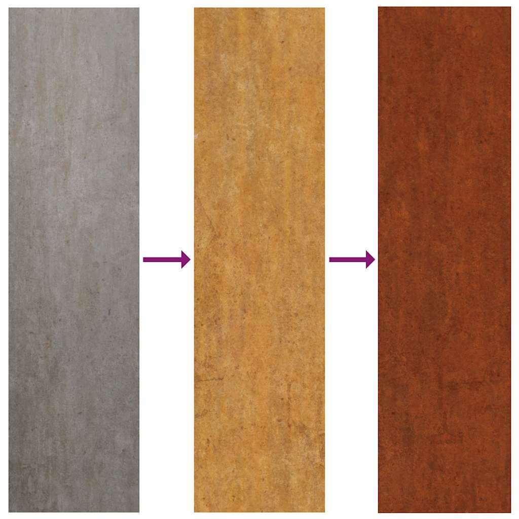 Fioriera Arrugginita 80x40x40 cm in Acciaio Corten - homemem39