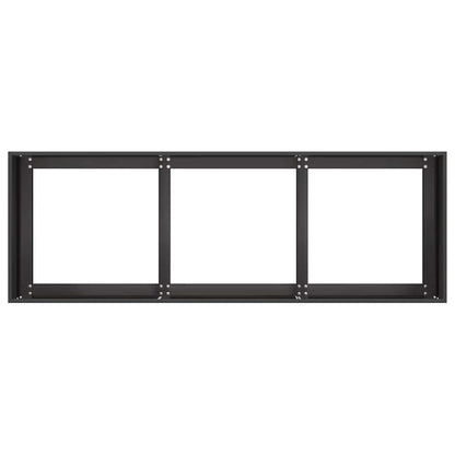 Fioriera Nera 120x40x40 cm Acciaio Laminato a Freddo