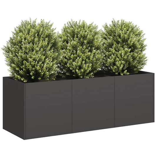 Fioriera Nera 120x40x40 cm Acciaio Laminato a Freddo | homemem39