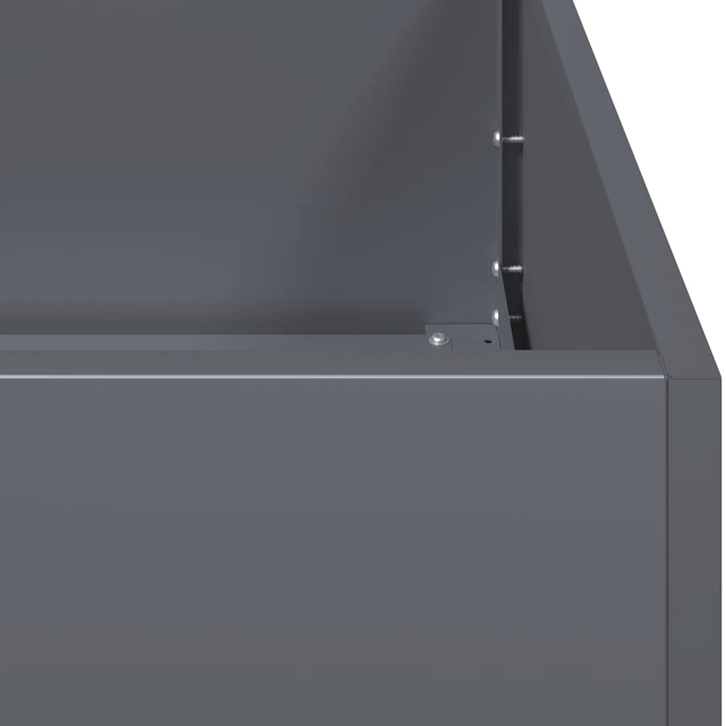 Fioriera Antracite 120x40x40 cm Acciaio laminato a freddo | homemem39