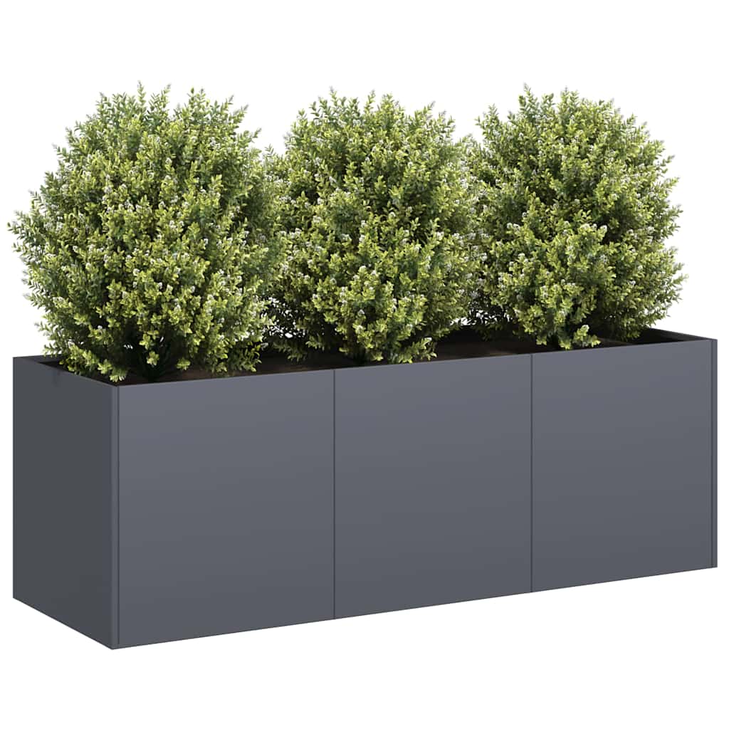 Fioriera Antracite 120x40x40 cm Acciaio laminato a freddo | homemem39