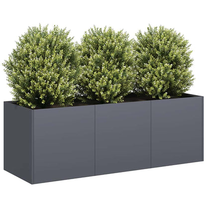 Fioriera Antracite 120x40x40 cm Acciaio laminato a freddo | homemem39