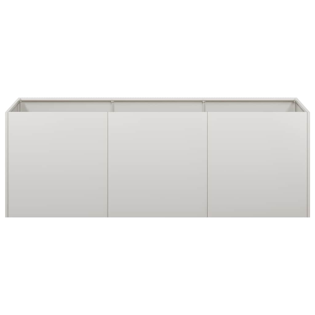 Fioriera 120x40x40 cm in Acciaio Inox - homemem39