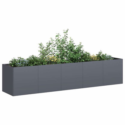 Fioriera Antracite 200x40x40 cm Acciaio laminato a freddo