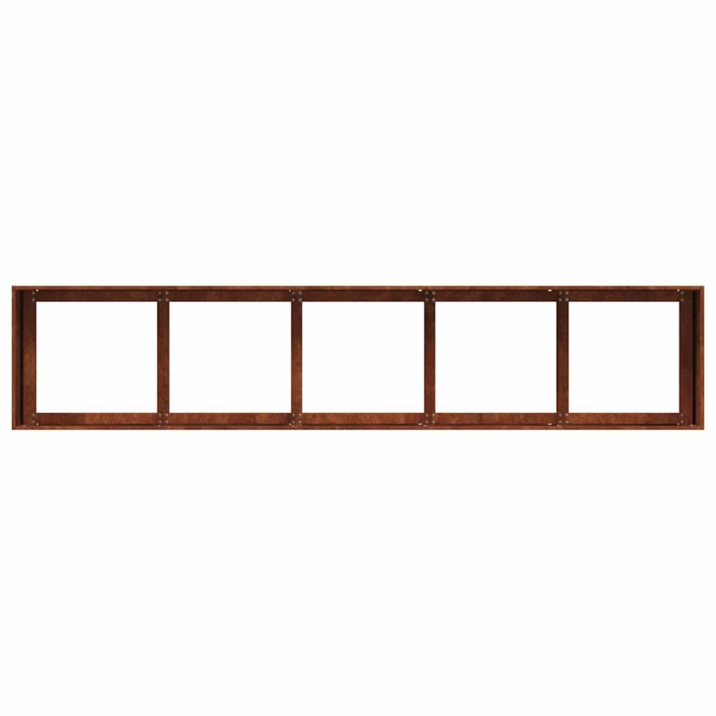 Fioriera Arrugginita 200x40x40 cm in Acciaio Corten - homemem39
