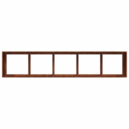 Fioriera Arrugginita 200x40x40 cm in Acciaio Corten - homemem39