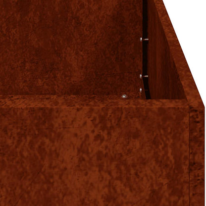 Fioriera Arrugginita 200x40x40 cm in Acciaio Corten - homemem39