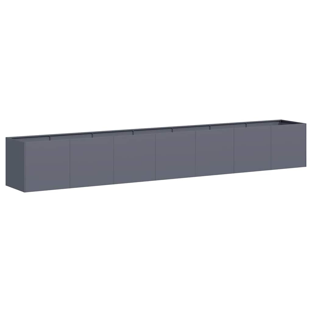 Fioriera Antracite 280x40x40 cm in Acciaio Laminato a Freddo - homemem39