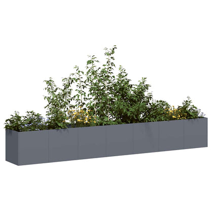 Fioriera Antracite 280x40x40 cm in Acciaio Laminato a Freddo - homemem39