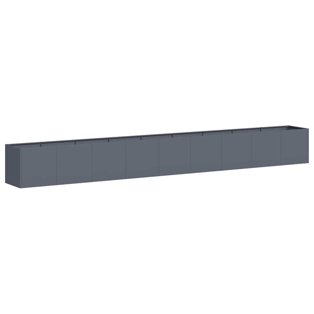 Fioriera Antracite 360x40x40 cm in Acciaio Laminato a Freddo - homemem39