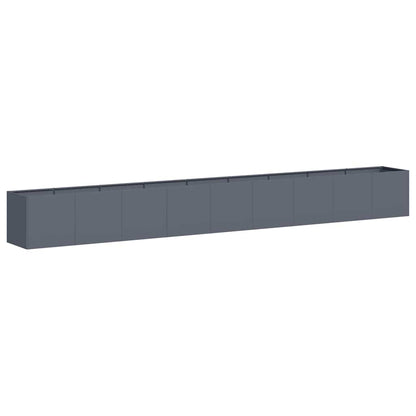 Fioriera Antracite 360x40x40 cm in Acciaio Laminato a Freddo - homemem39