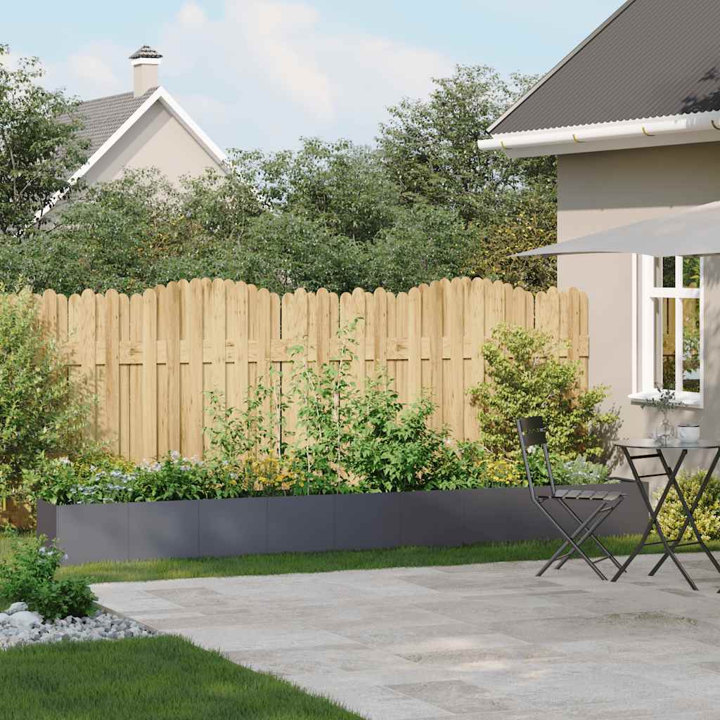 Fioriera Antracite 360x40x40 cm in Acciaio Laminato a Freddo - homemem39