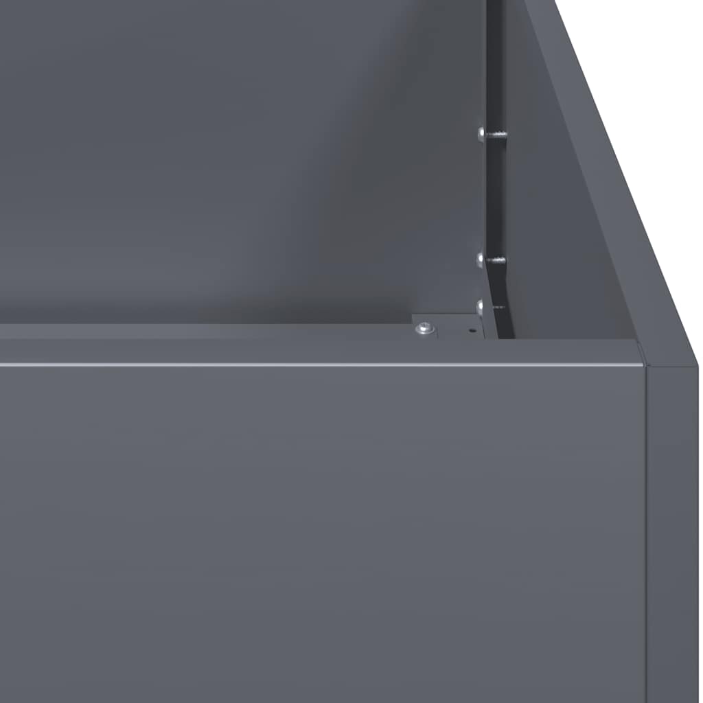 Fioriera Antracite 360x40x40 cm in Acciaio Laminato a Freddo - homemem39