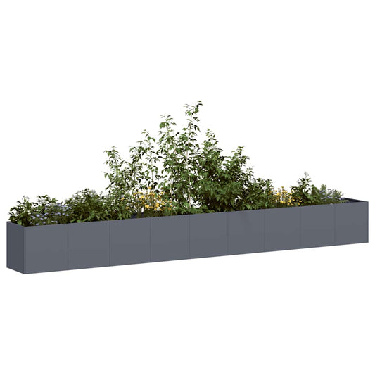 Fioriera Antracite 360x40x40 cm in Acciaio Laminato a Freddo - homemem39