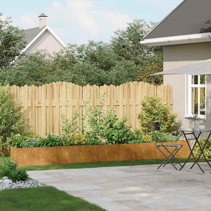 Fioriera Arrugginita 360x40x40 cm in Acciaio Corten