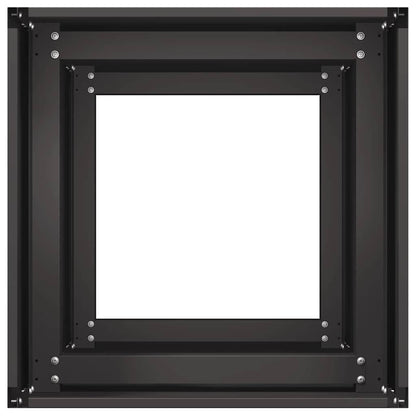 Fioriera Nera 40x40x80 cm in Acciaio Laminato a Freddo