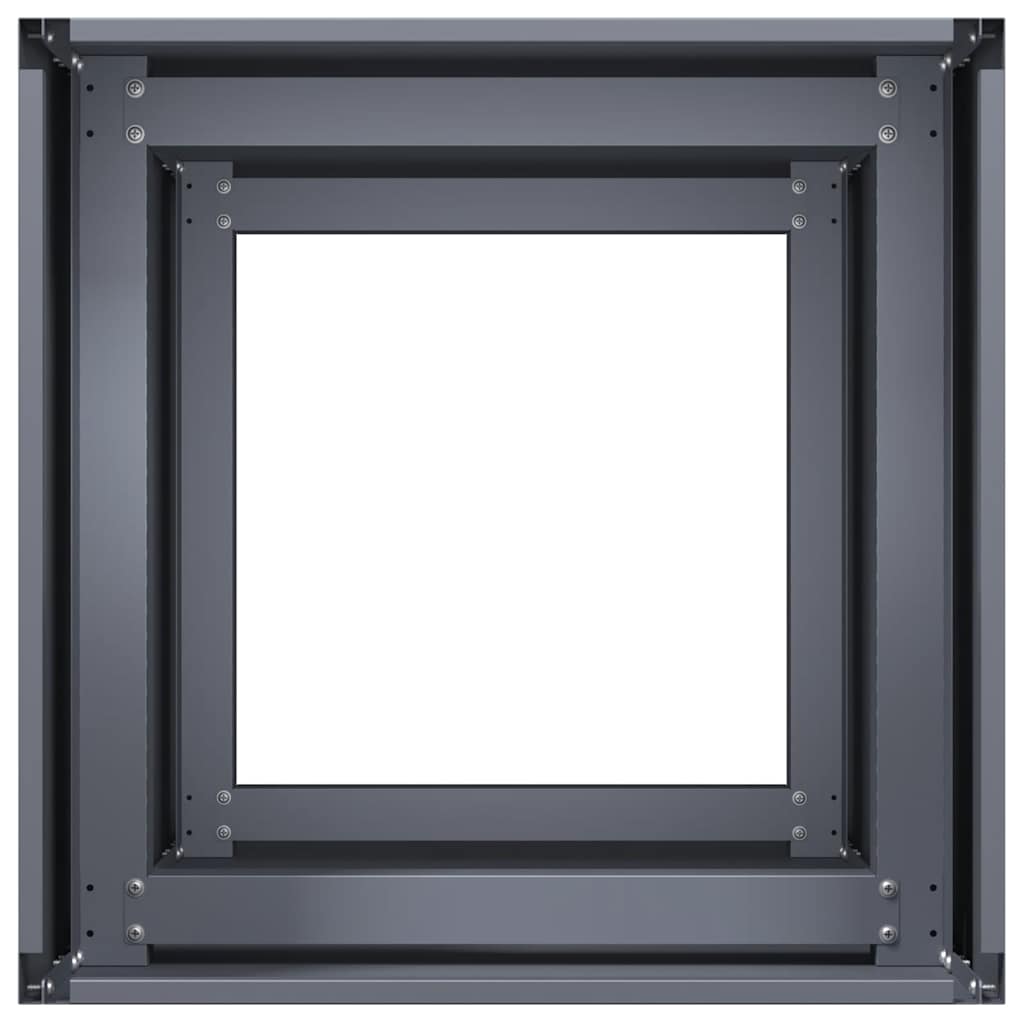 Fioriera Antracite 40x40x80 cm in Acciaio Laminato a Freddo - homemem39