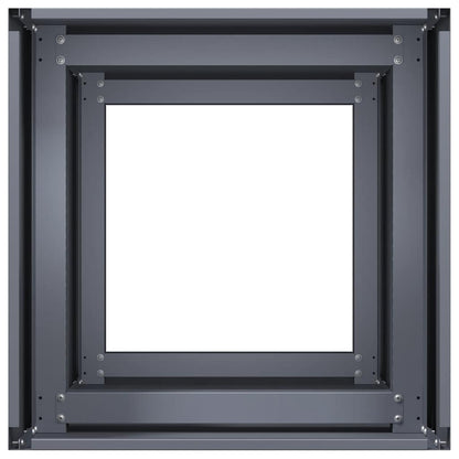 Fioriera Antracite 40x40x80 cm in Acciaio Laminato a Freddo - homemem39