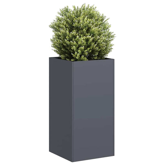 Fioriera Antracite 40x40x80 cm in Acciaio Laminato a Freddo