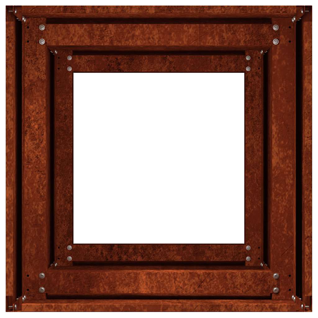 Fioriera Arrugginita 40x40x80 cm in Acciaio Corten