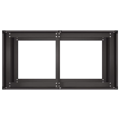 Fioriera Nera 80x40x80 cm in Acciaio Laminato a Freddo