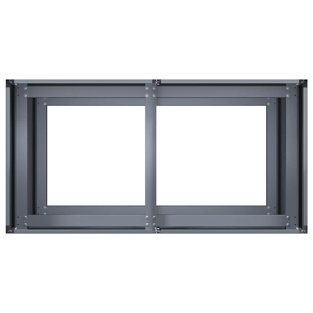 Fioriera Antracite 80x40x80 cm in Acciaio Laminato a Freddo - homemem39
