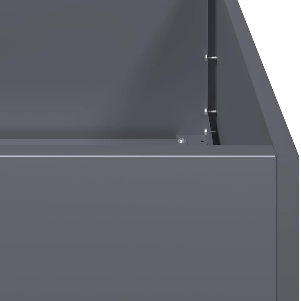 Fioriera Antracite 80x40x80 cm in Acciaio Laminato a Freddo - homemem39