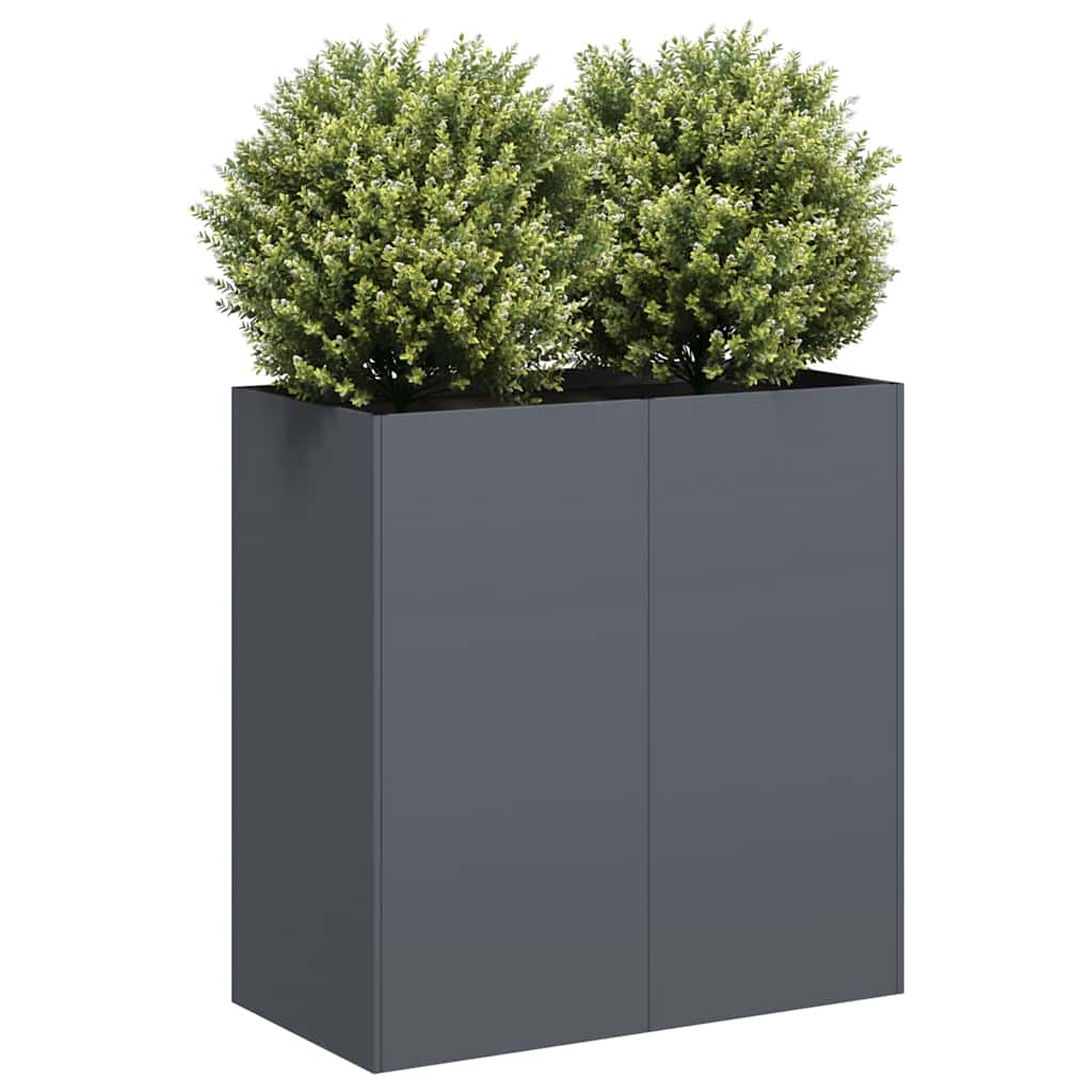 Fioriera Antracite 80x40x80 cm in Acciaio Laminato a Freddo - homemem39