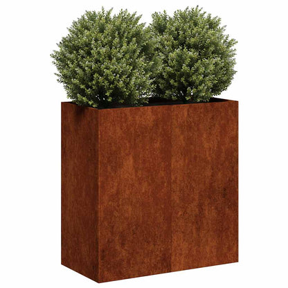 Fioriera Arrugginita 80x40x80 cm in Acciaio Corten | homemem39