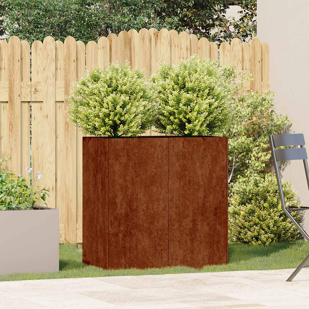 Fioriera Arrugginita 80x40x80 cm in Acciaio Corten | homemem39