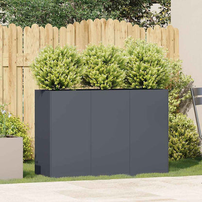 Fioriera Antracite 120x40x80 cm in Acciaio Laminato a Freddo - homemem39