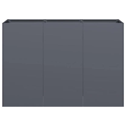 Fioriera Antracite 120x40x80 cm in Acciaio Laminato a Freddo - homemem39