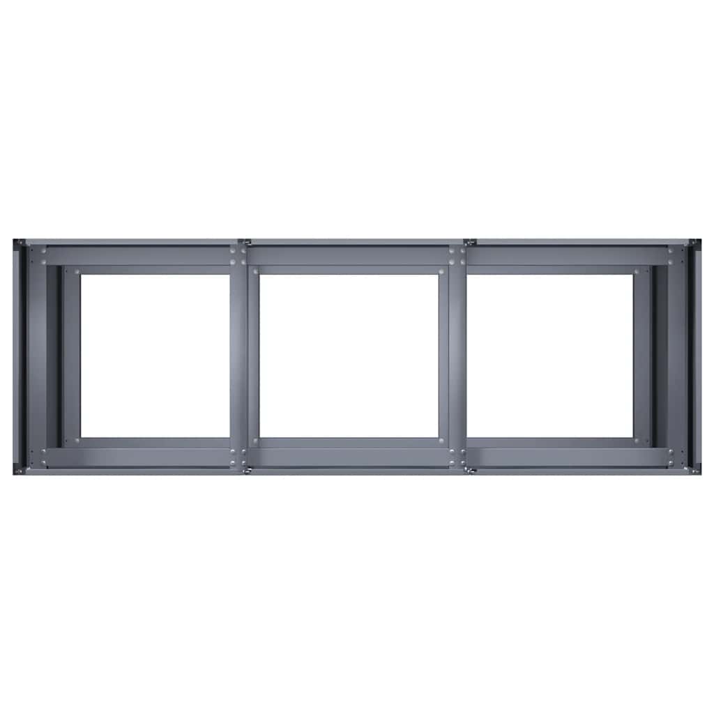 Fioriera Antracite 120x40x80 cm in Acciaio Laminato a Freddo - homemem39