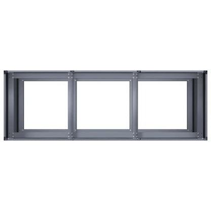 Fioriera Antracite 120x40x80 cm in Acciaio Laminato a Freddo - homemem39