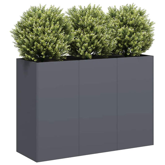 Fioriera Antracite 120x40x80 cm in Acciaio Laminato a Freddo - homemem39