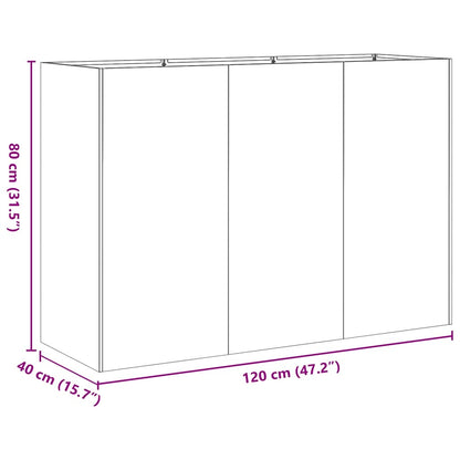 Fioriera 120x40x80 cm in Acciaio Zincato - homemem39