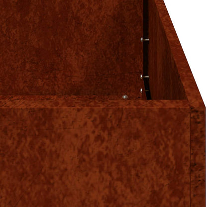 Fioriera Arrugginita 40x80x40 cm in Acciaio Corten