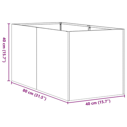 Fioriera Arrugginita 40x80x40 cm in Acciaio Corten | homemem39