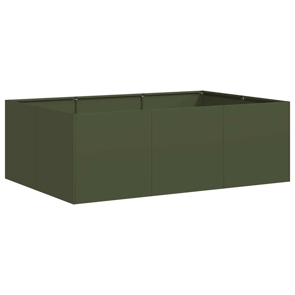 Fioriera Verde Oliva 120x80x40 cm in Acciaio