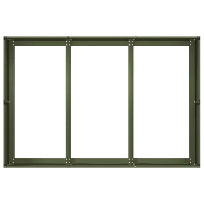Fioriera Verde Oliva 120x80x40 cm in Acciaio