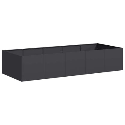 Fioriera Nera 200x80x40 cm in Acciaio - homemem39