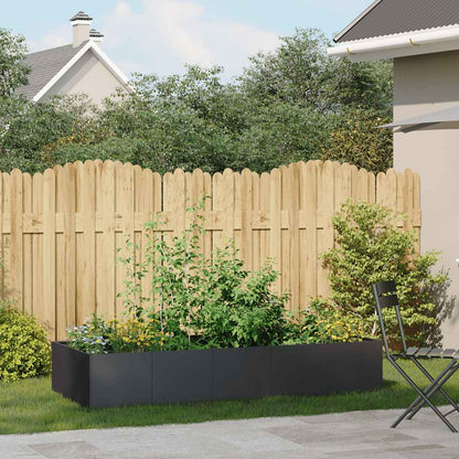 Fioriera Nera 200x80x40 cm in Acciaio - homemem39