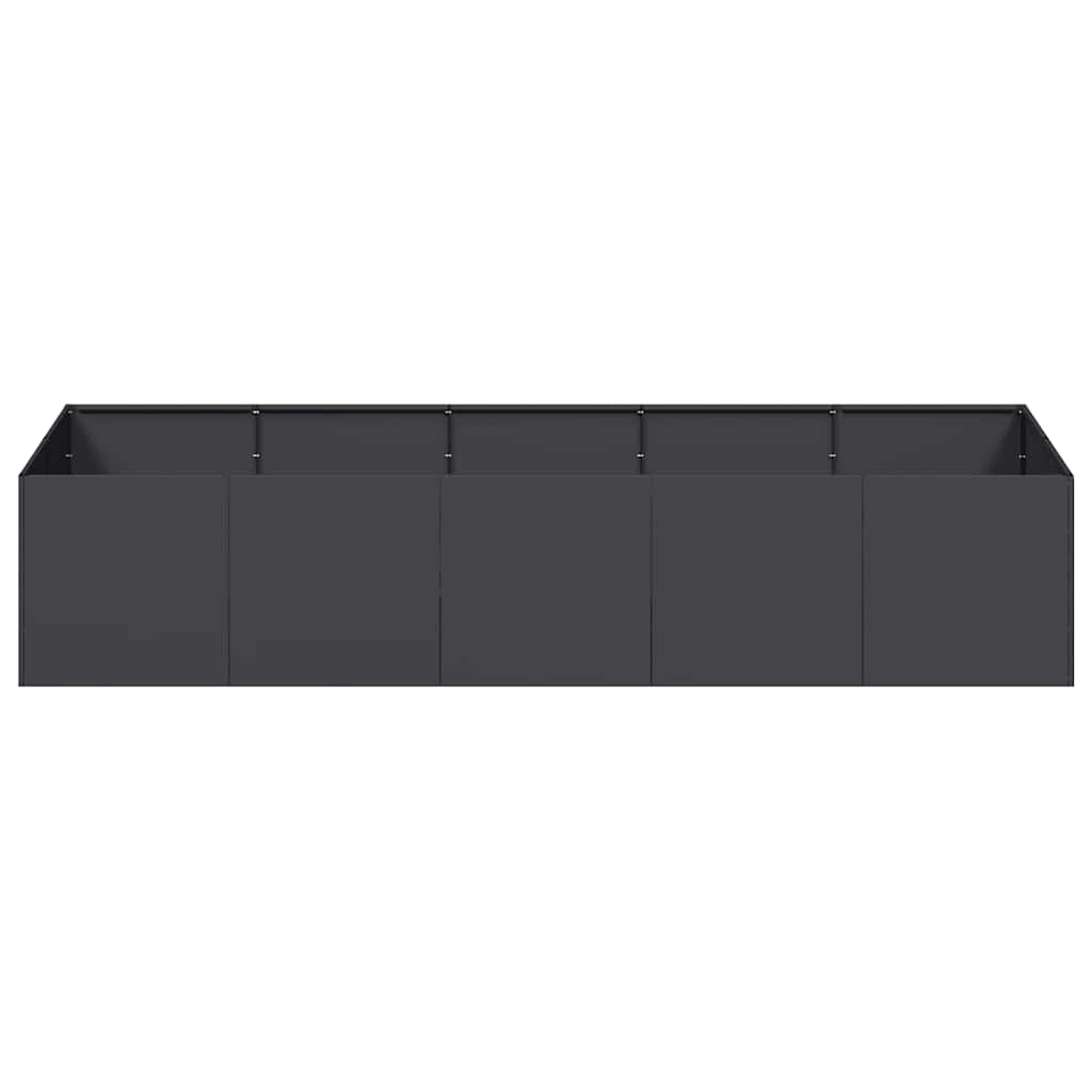 Fioriera Nera 200x80x40 cm in Acciaio - homemem39