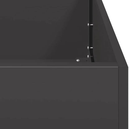 Fioriera Nera 200x80x40 cm in Acciaio - homemem39