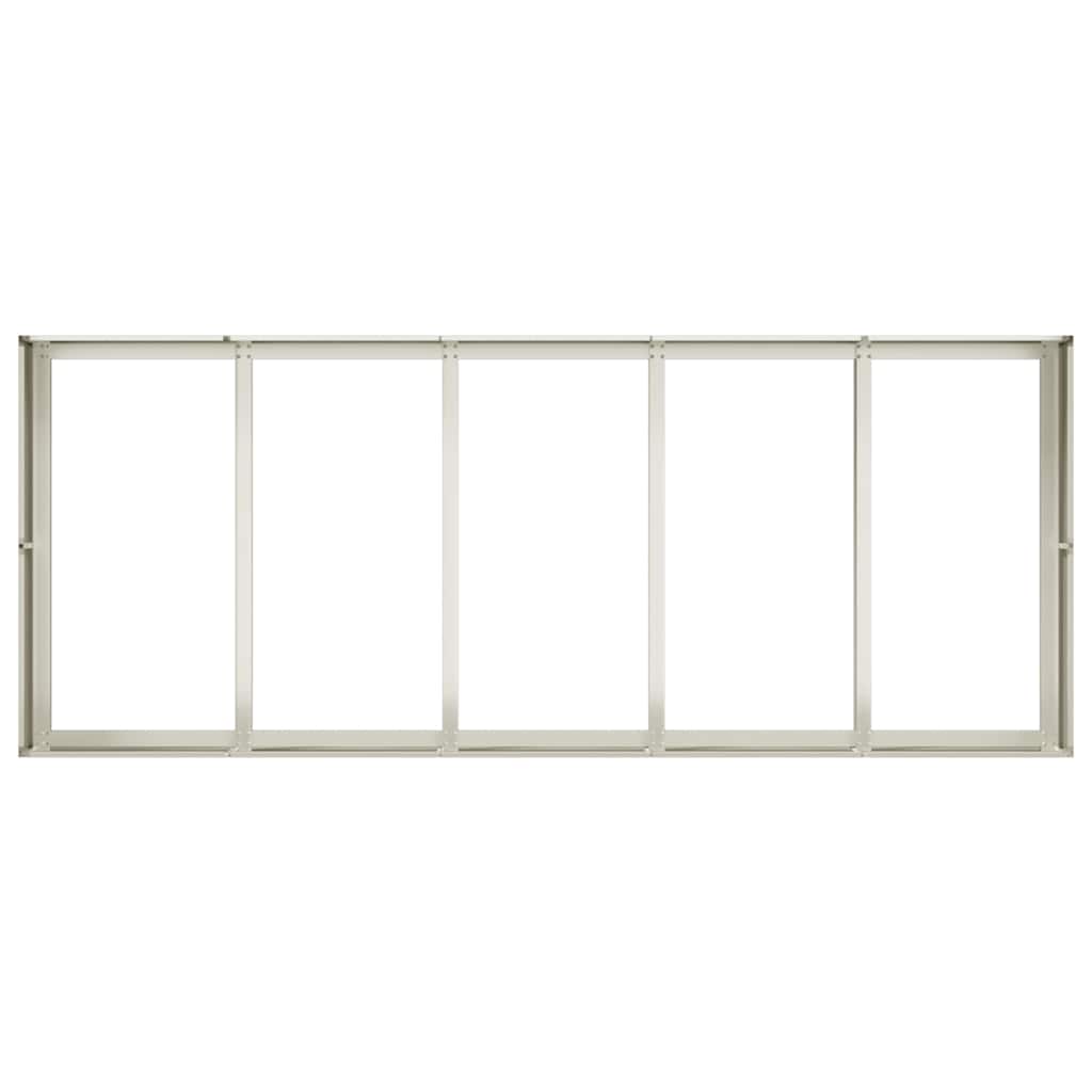 Fioriera Bianca 200x80x40 cm in Acciaio - homemem39