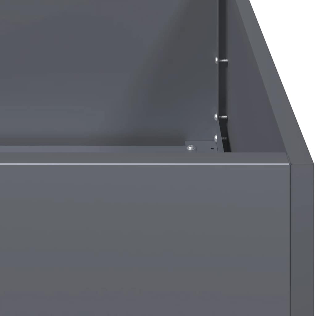 Fioriera Antracite 200x80x40 cm in Acciaio - homemem39