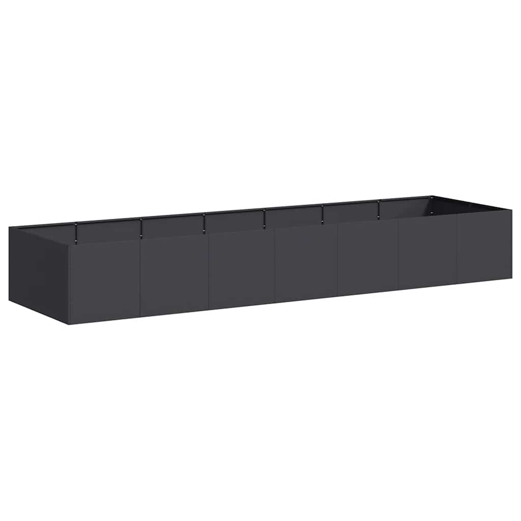 Fioriera Nera 280x80x40 cm in Acciaio - homemem39