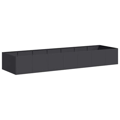 Fioriera Nera 280x80x40 cm in Acciaio - homemem39