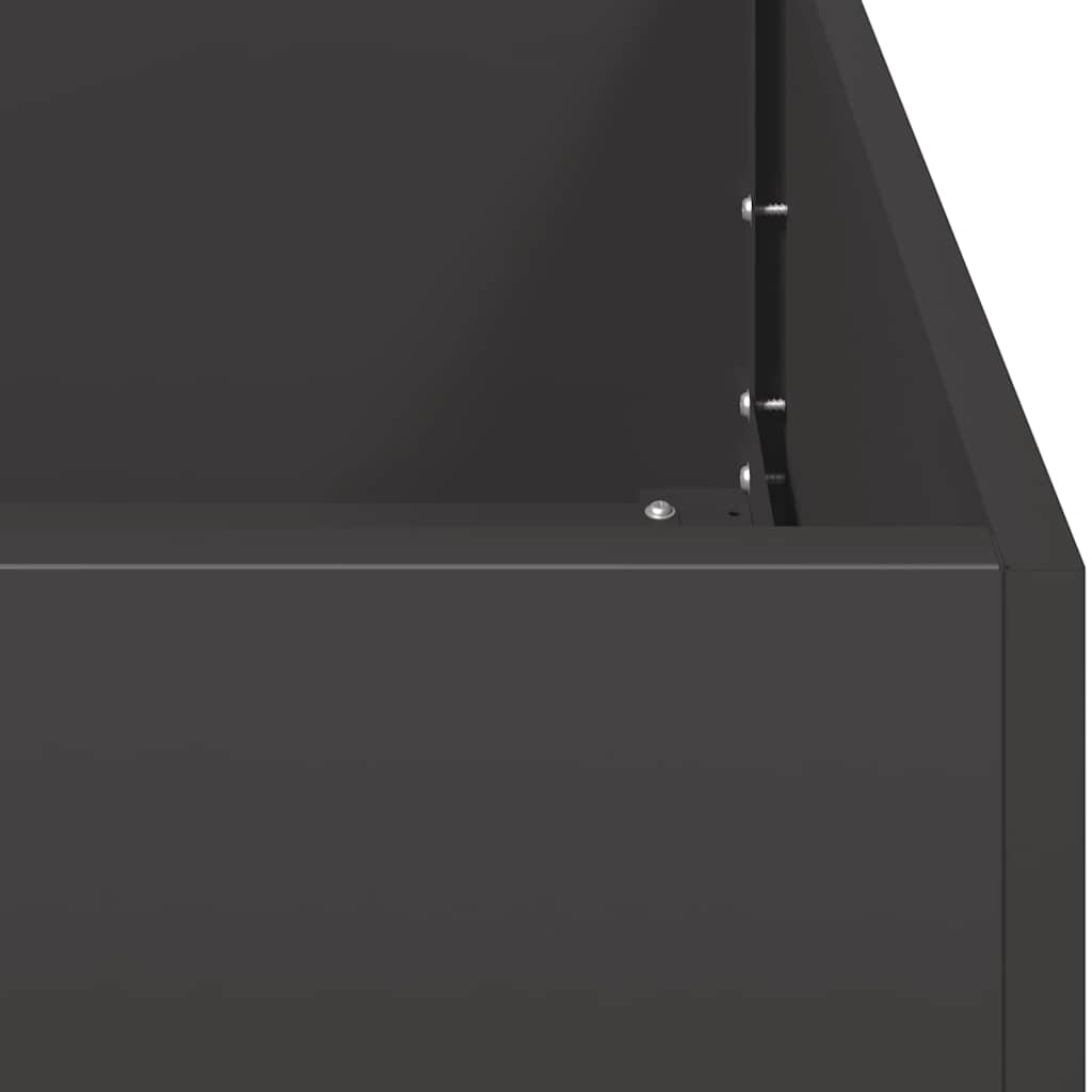Fioriera Nera 280x80x40 cm in Acciaio