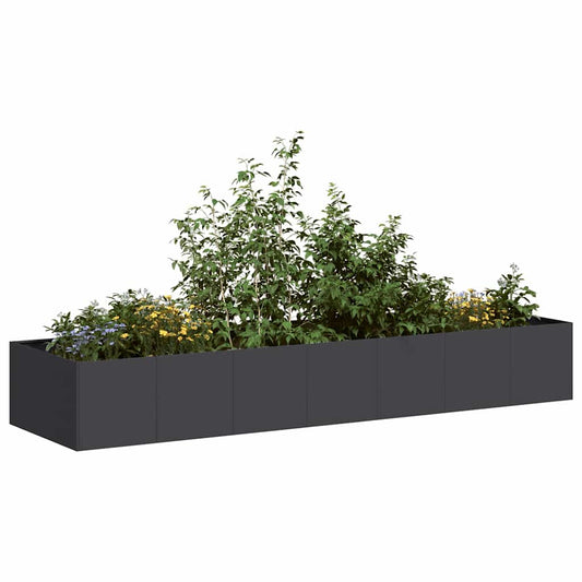 Fioriera Nera 280x80x40 cm in Acciaio - homemem39